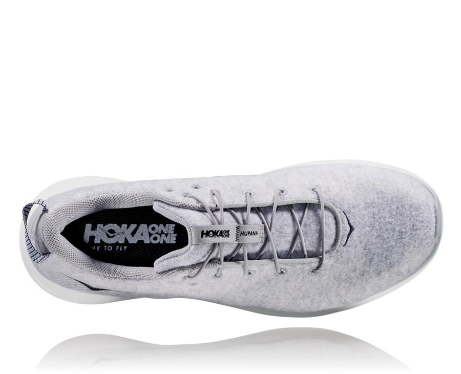 Hoka One One Hardloopschoenen Heren - Hupana Flow Wool - Grijs - ON1236908